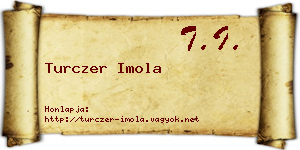 Turczer Imola névjegykártya